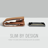 The Ridge Wallet For Men, Slim Wallet For Men - Thin as a Rail, Minimalist Aesthetics, Holds up to 12 Cards, RFID Safe, Blocks Chip Readers, Titanium Wallet With Money Clip (Stonewashed Titanium)
